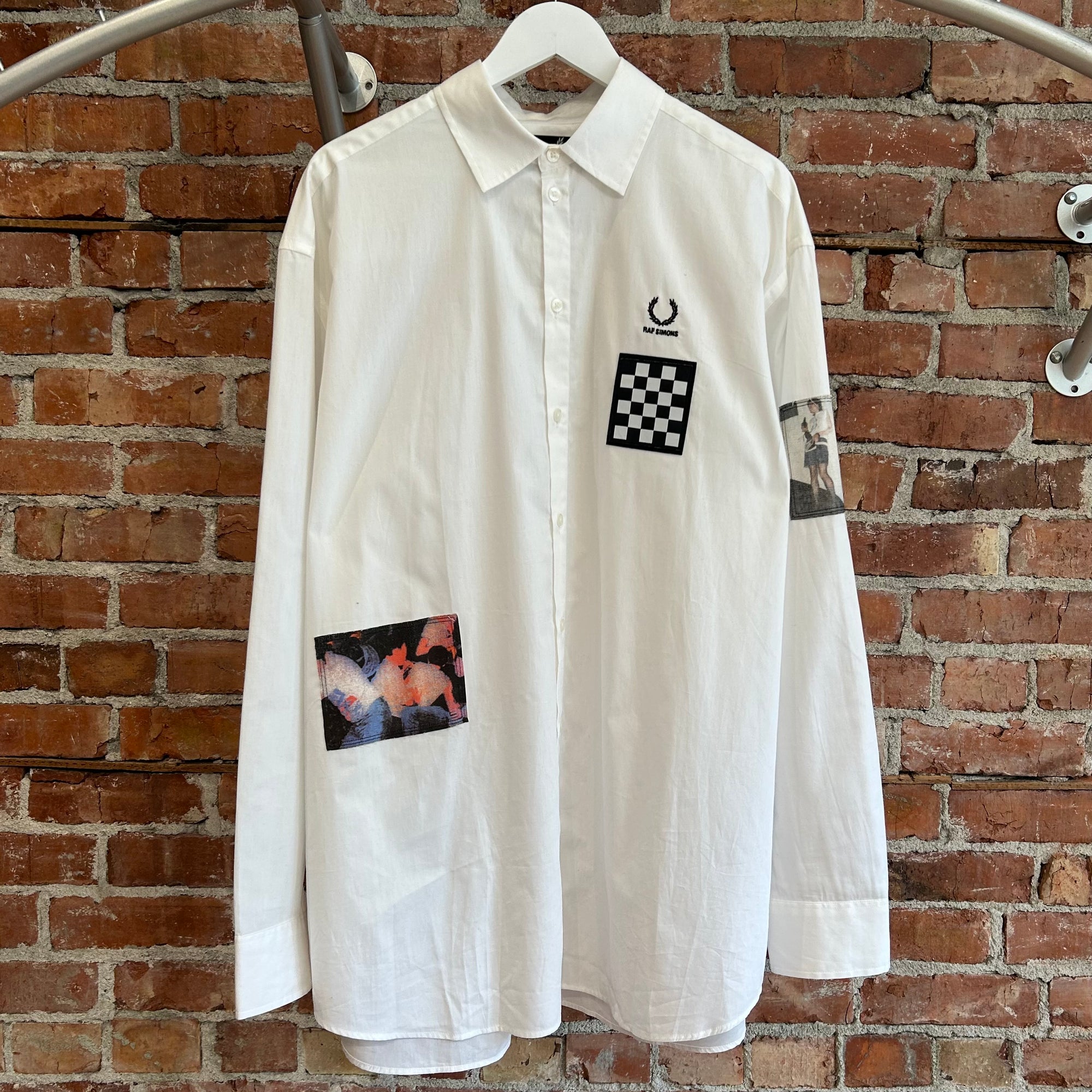 RAF SIMONS x FRED PERRY PATCHWORK SHIRT ‘WHITE’