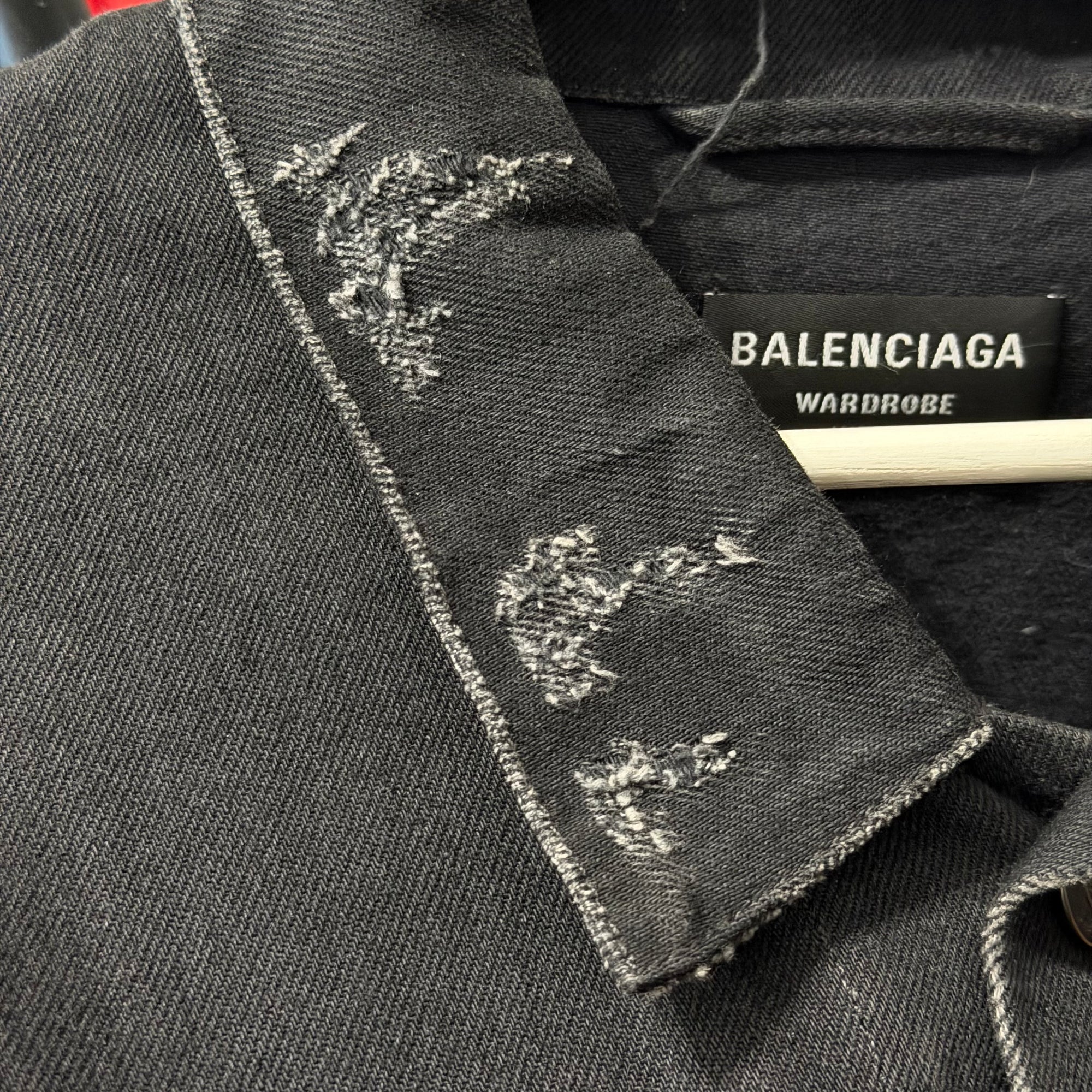 BALENCIAGA FW22 3B SPORTS ICON DENIM JACKET ‘BLACK’