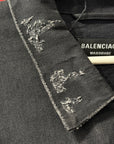 BALENCIAGA FW22 3B SPORTS ICON DENIM JACKET ‘BLACK’