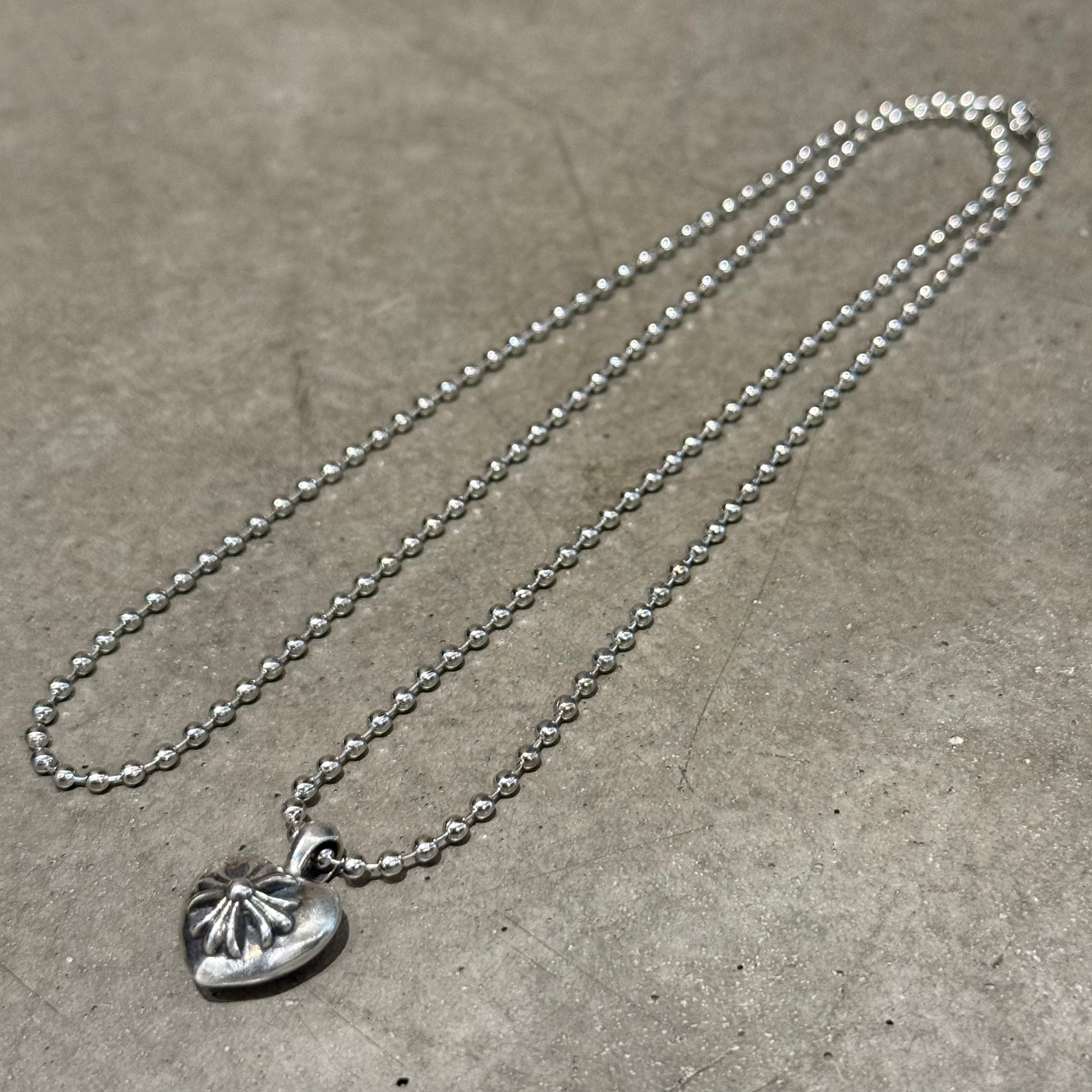 CHROME HEARTS PLUS CROSS HEART NECKLACE ‘SILVER’