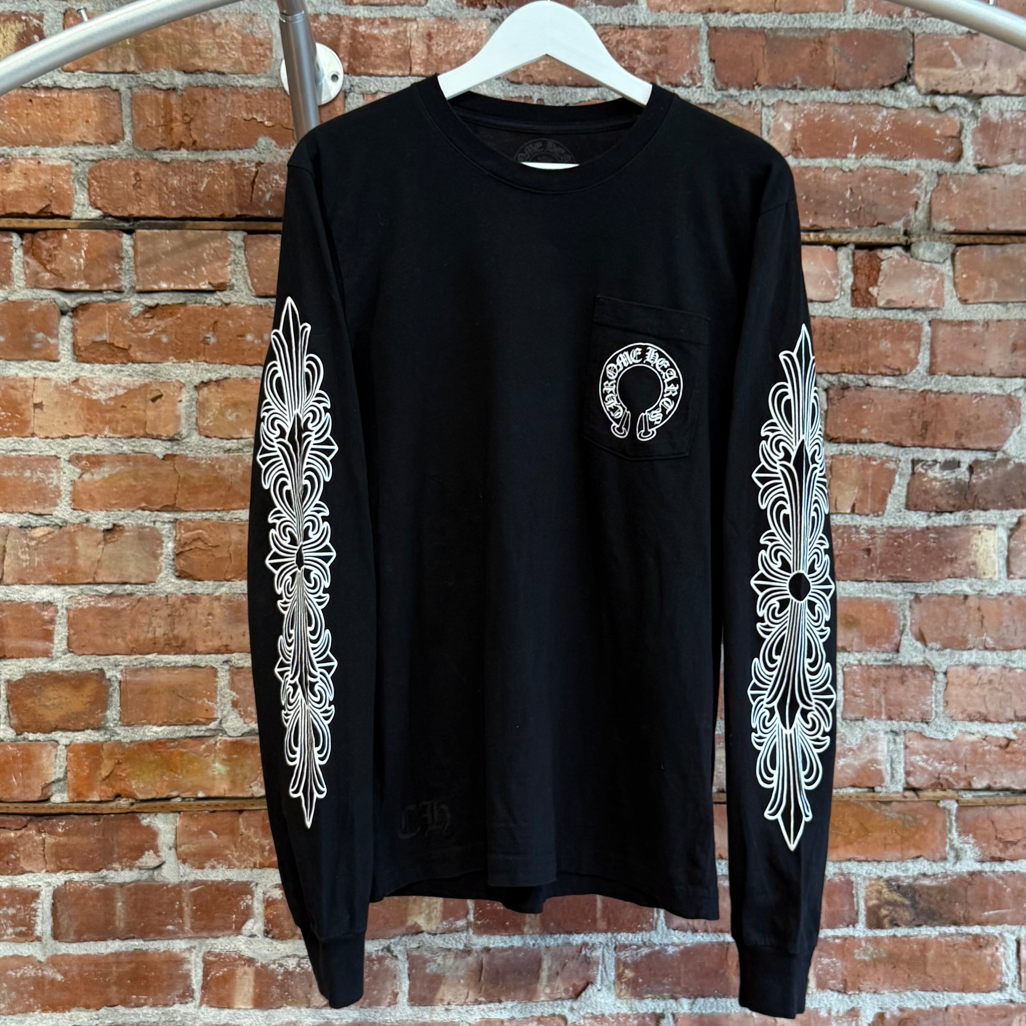 CHROME HEARTS FLORAL POCKET LONGSLEEVE ‘BLACK’