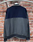 MIU MIU SS26 ANTHRACITE ZIPPER SWEATSHIRT ‘GREY/NAVY’