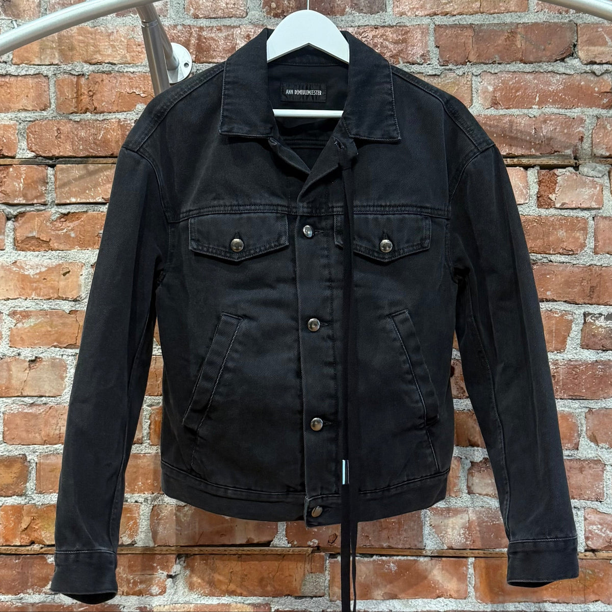 ANN DEMEULEMEESTER STANDARD RAF DENIM JACKET ‘BLACK’