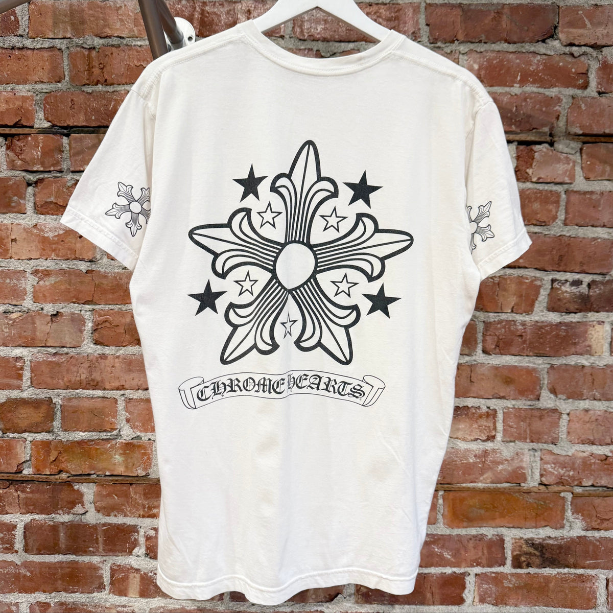 CHROME HEARTS VINTAGE FLORAL STAR POCKET TEE ‘WHITE’