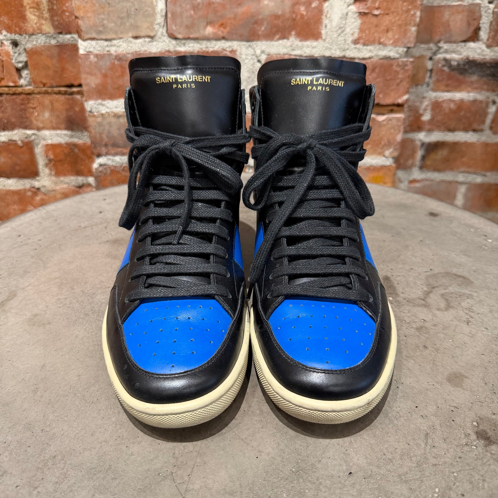 SAINT LAURENT PARIS SL/10 HIGHTOP SNEAKER ‘BLUE/BLACK’