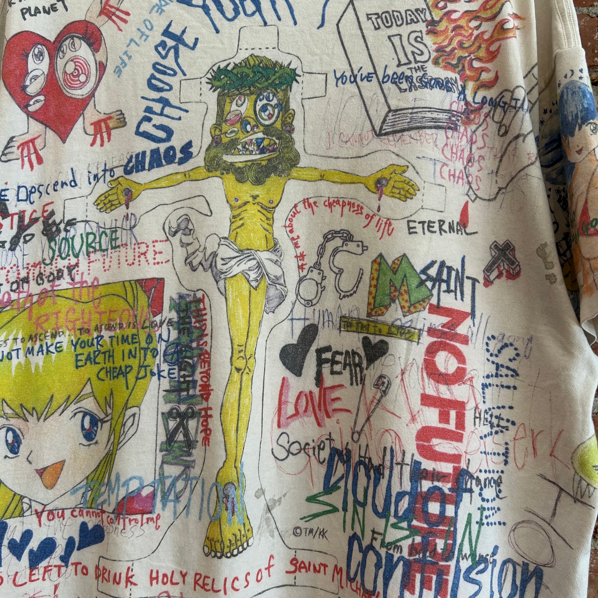 SAINT MICHAEL X TAKASHI MURAKAMI AW21 GRAFFITI TEE ‘MULTI’