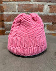 CHROME HEARTS CASHMERE CROSS PATCH BEANIE ‘PINK’