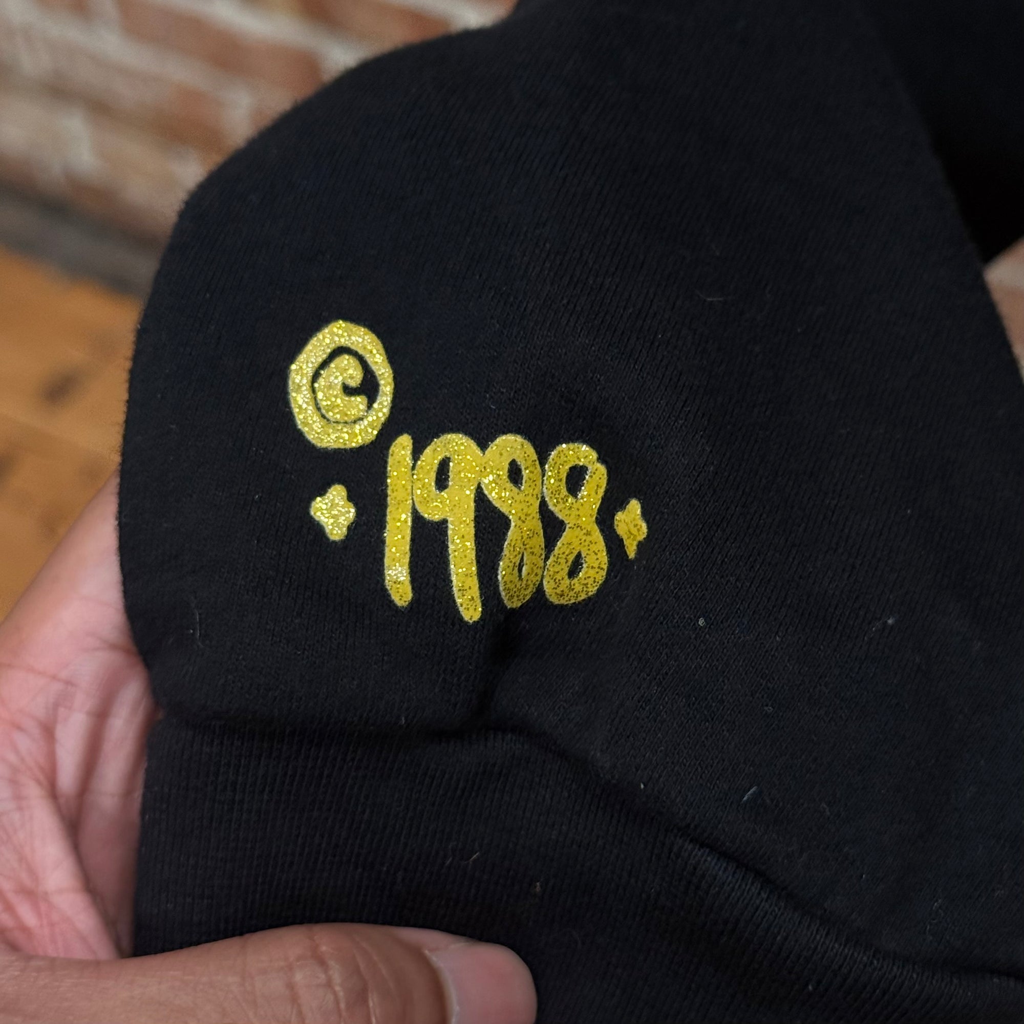 CHROME HEARTS VERTICAL LOGO 1988 HOODIE ‘BLACK/GOLD’