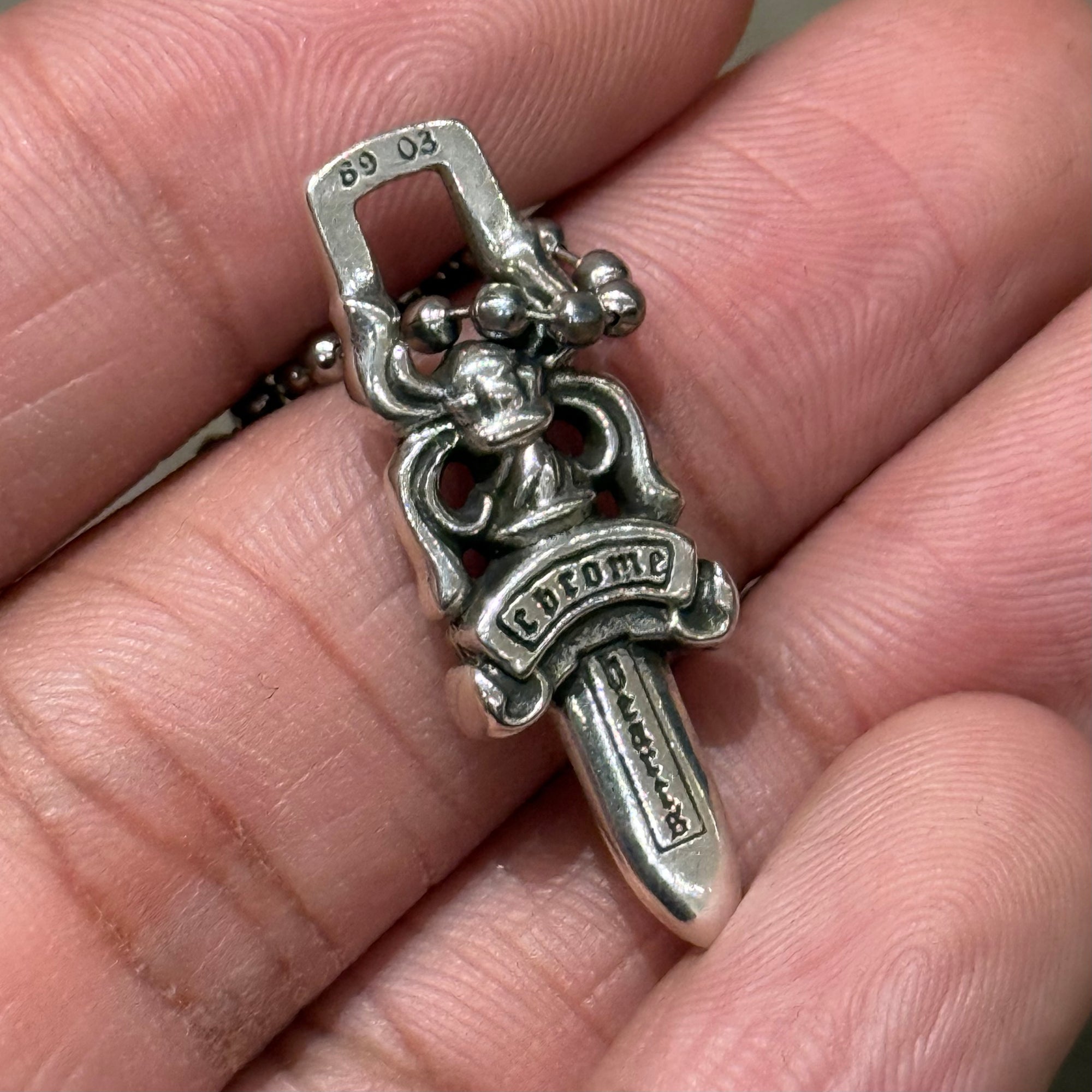 CHROME HEARTS ZIPPER DAGGER NECKLACE ‘SILVER’