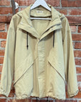 AURALEE WOOL MAX CANVAS HOODED JACKET ‘KHAKI’