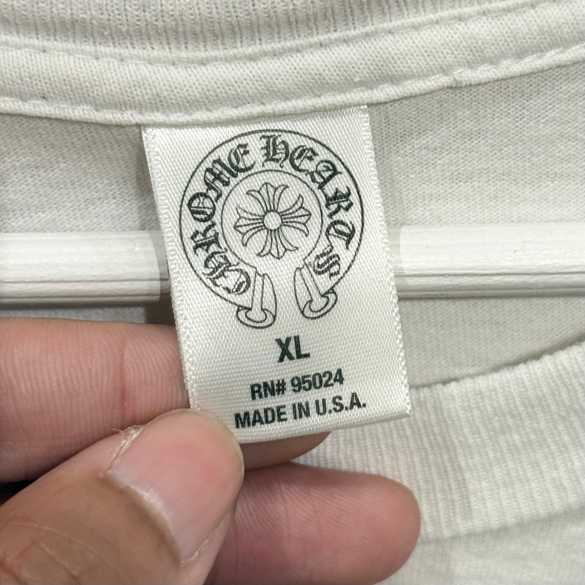 CHROME HEARTS VINTAGE CELTIC PLUS CROSS LONGSLEEVE ‘WHITE’
