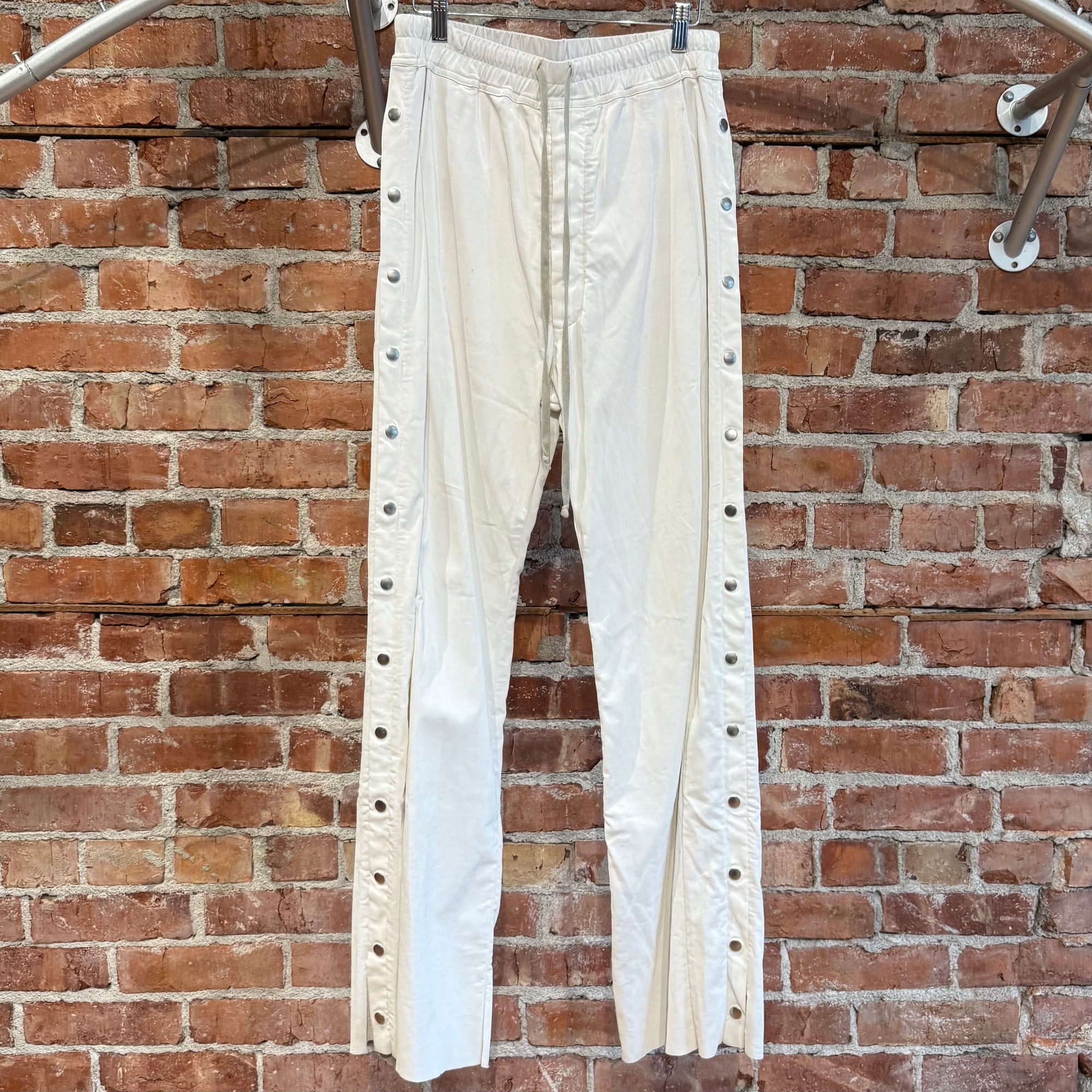 RICK OWENS SS23 EDFU DRKSHDW SHINY PUSHER PANTS ‘MILK’