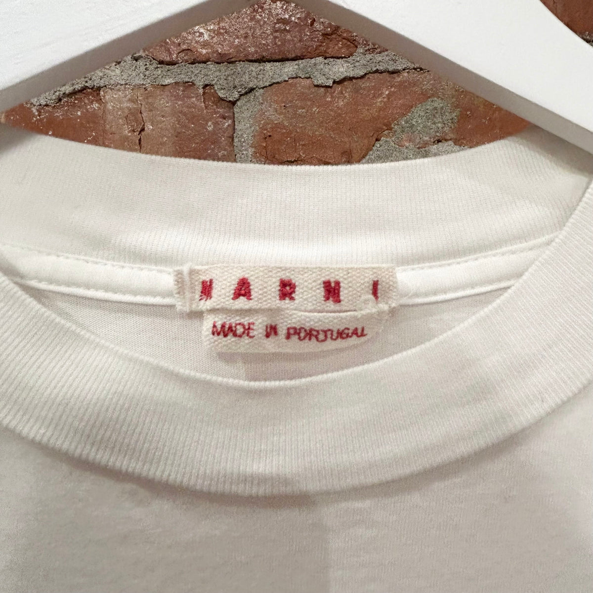 MARNI PAINT LOGO POCKET TEE ‘WHITE’