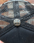 CHROME HEARTS CAMO TRIPLE CROSS TRUCKER HAT ‘BLACK’