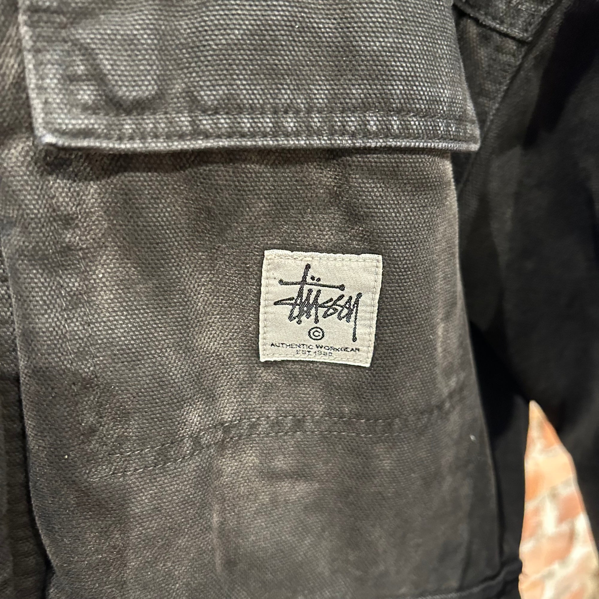 STUSSY WORKWEAR MULTI POCKET JACKET ‘WASHED BLACK’
