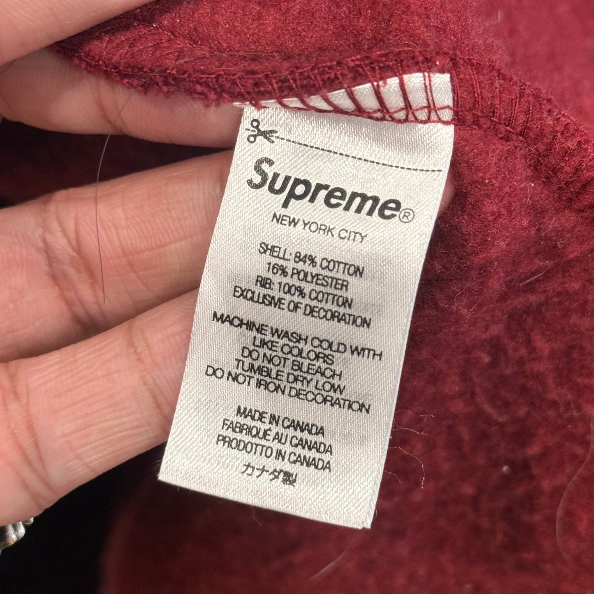 SUPREME FW22 BOX LOGO CREWNECK ‘BURGUNDY’
