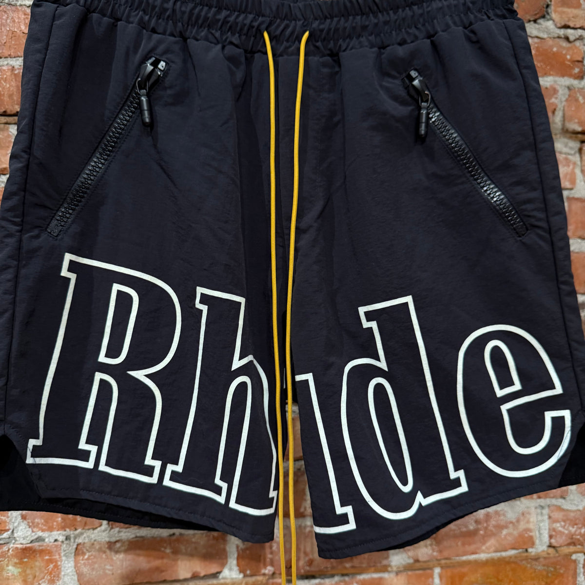 RHUDE RH LOGO SHORTS ‘BLACK’