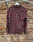 FINAL HOME PLAID WARPED FLANNEL ‘RED’