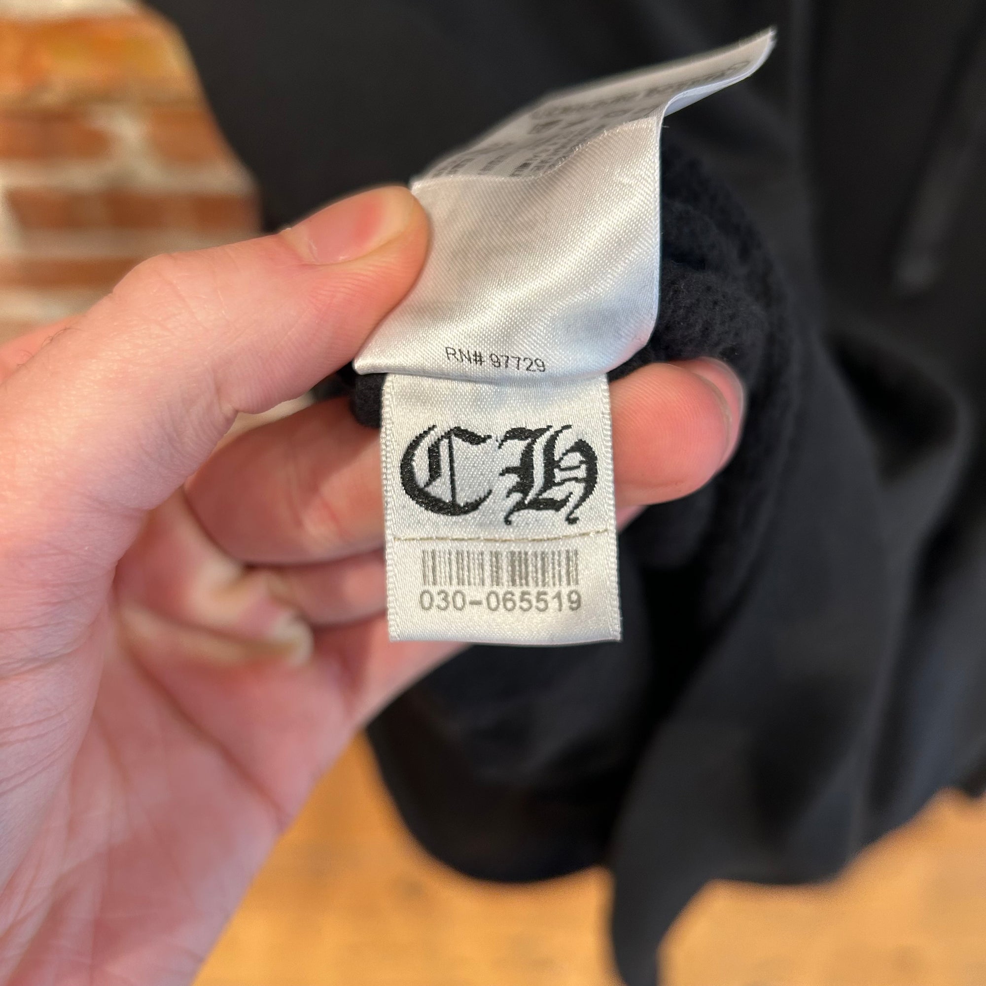 CHROME HEARTS DAGGER VINE EYE CHART ZIP HOODIE ‘BLACK’