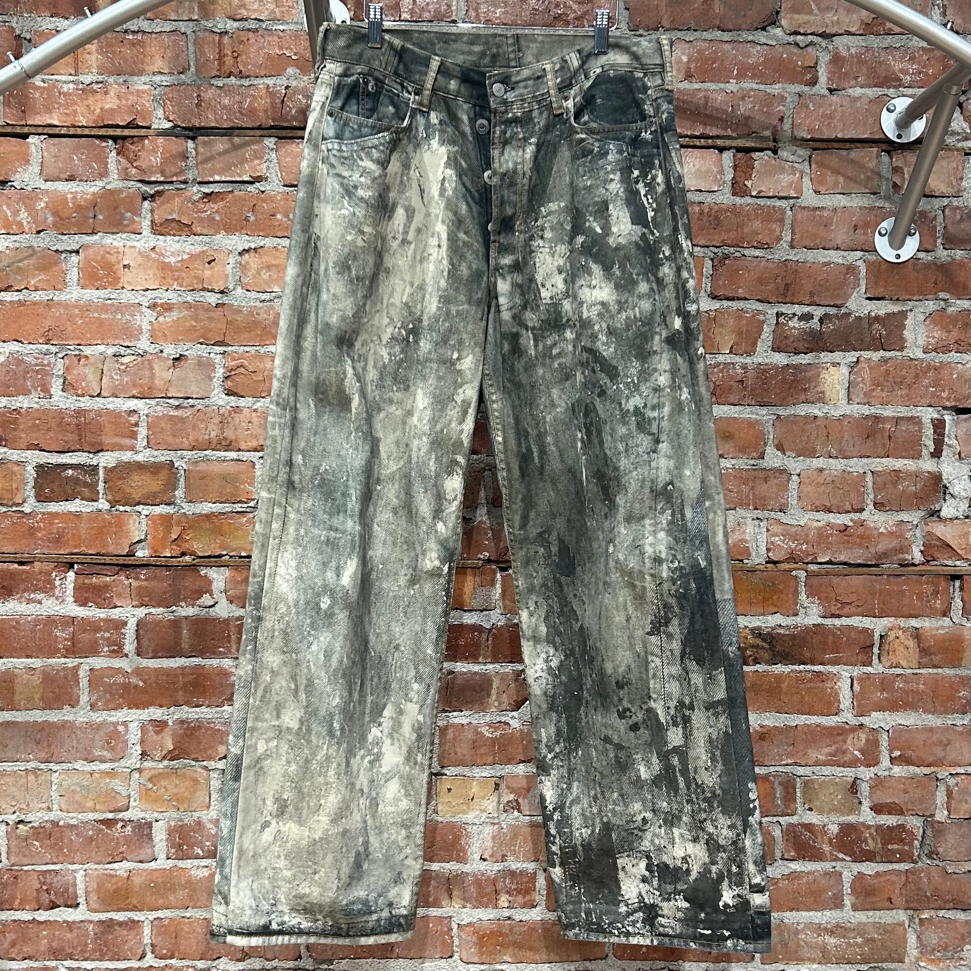 ACNE STUDIOS 1981 TROMPE SPLATTER DENIM ‘STONE’