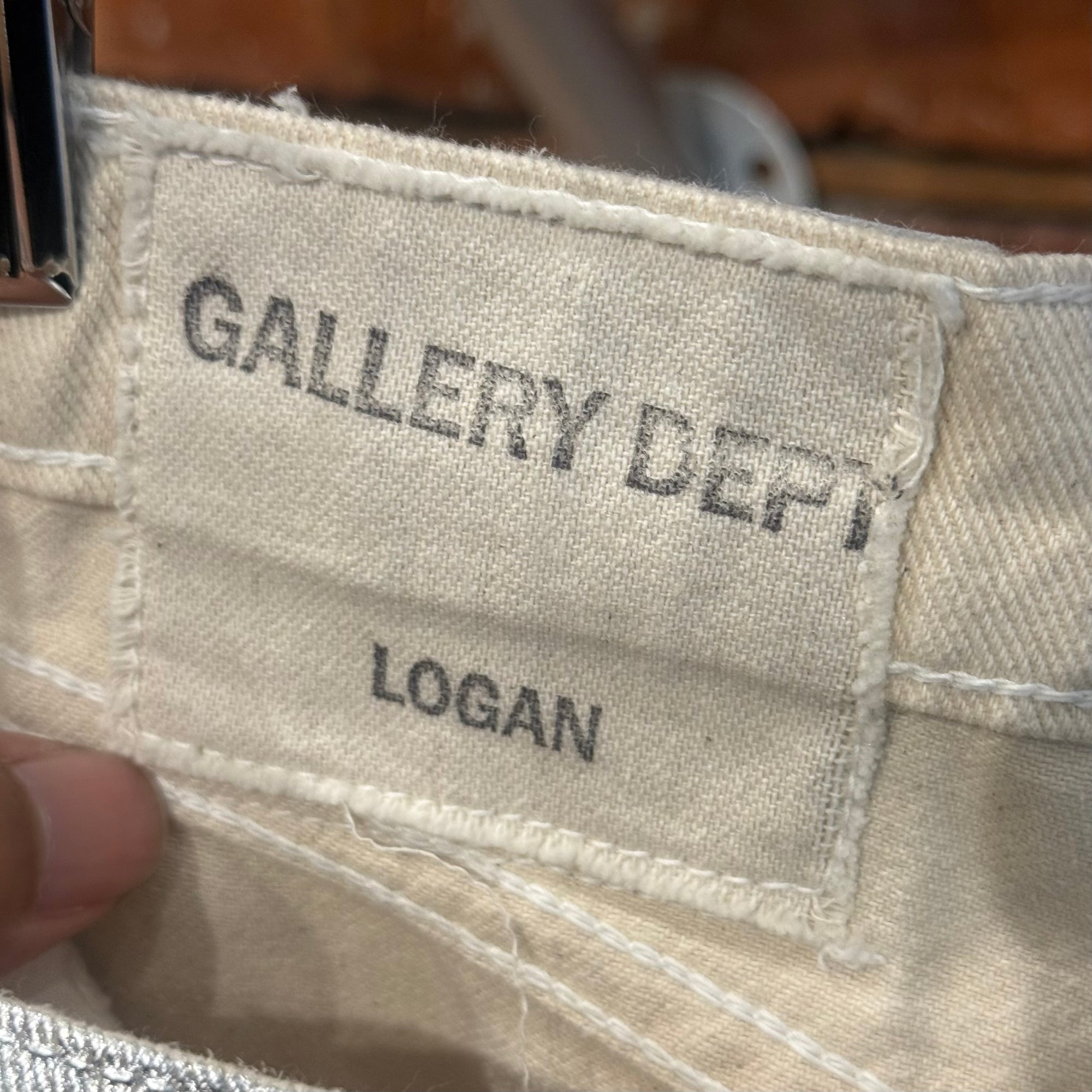 GALLERY DEPT. LOGAN GALACTIC GLITTER FLARED DENIM ‘SILVER’