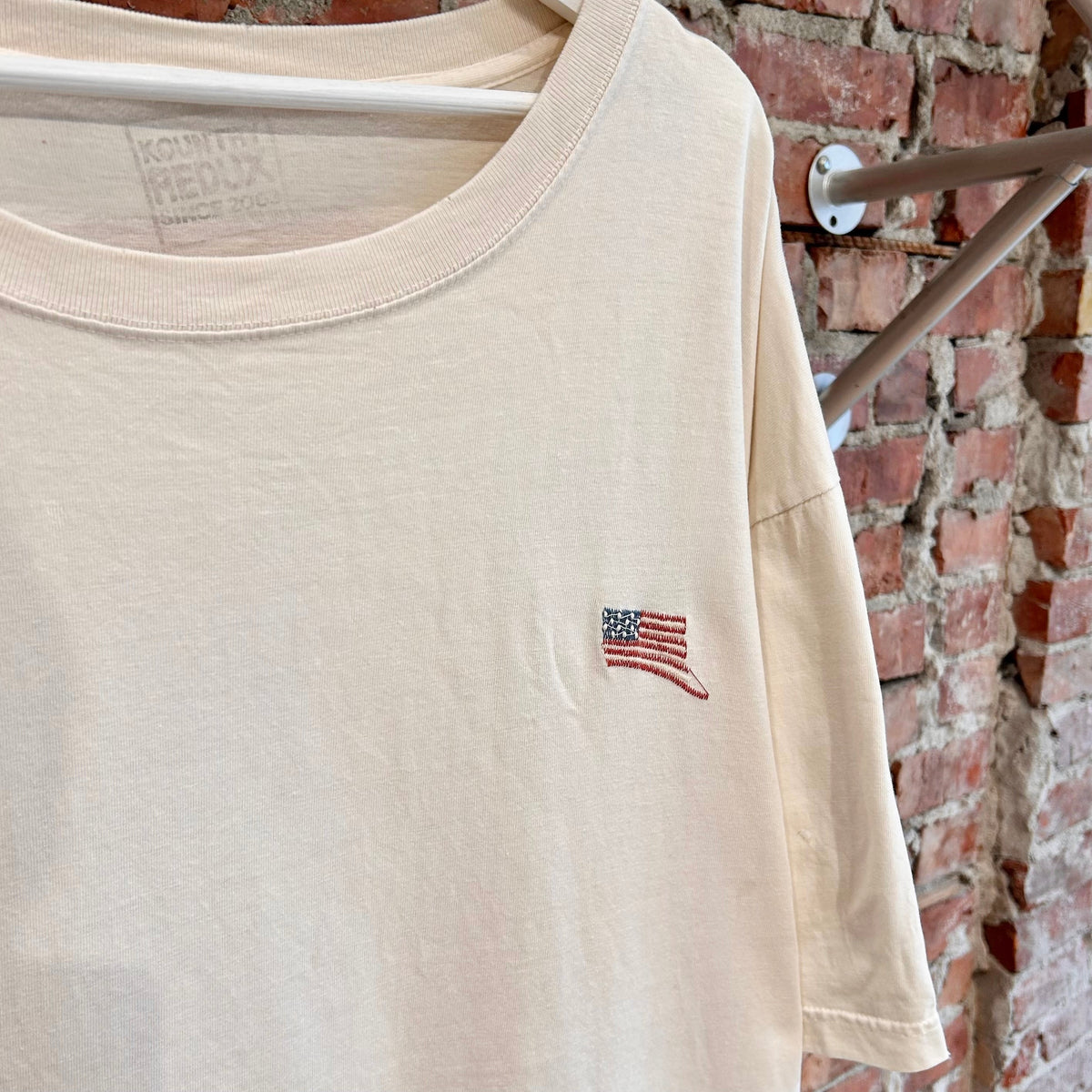 KAPITAL KOUNTRY OVERSIZED BONES TEE ‘BLUE/RED’