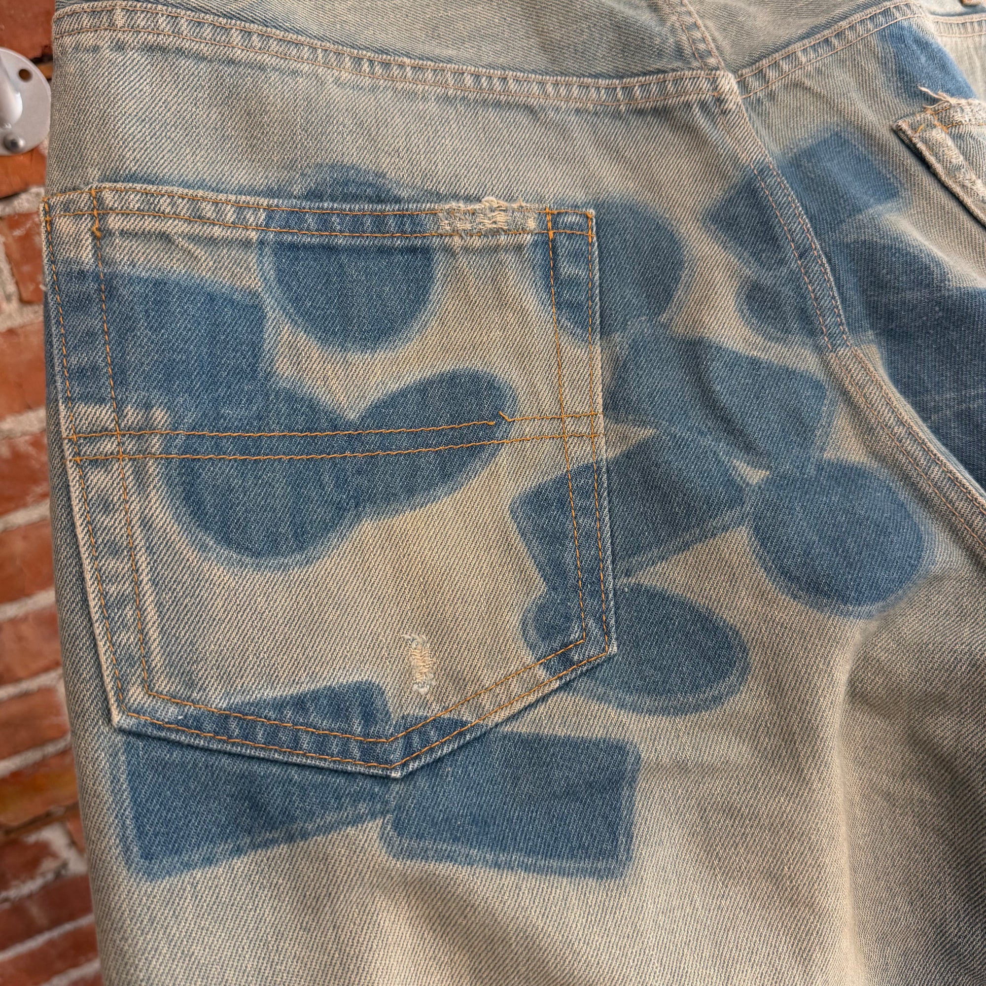 UNDERCOVER SS05 "BUT BEAUTIFUL II" DENIM SHORTS ‘MULTI’