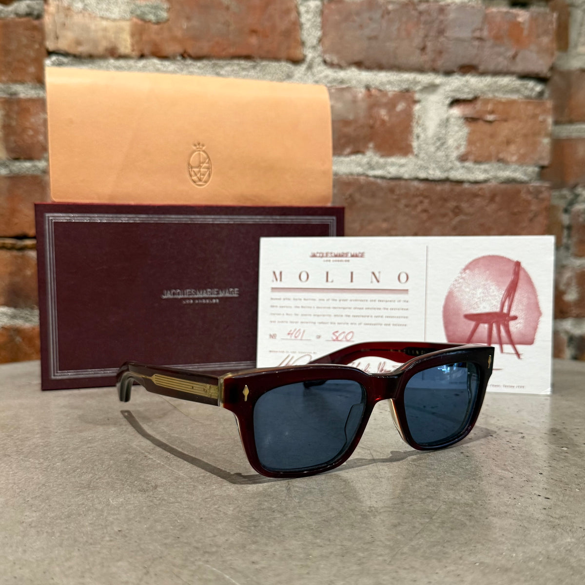 JACQUES MARIE MAGE MOLINO 401/500 SUNGLASSES ‘AMBER/FOG’