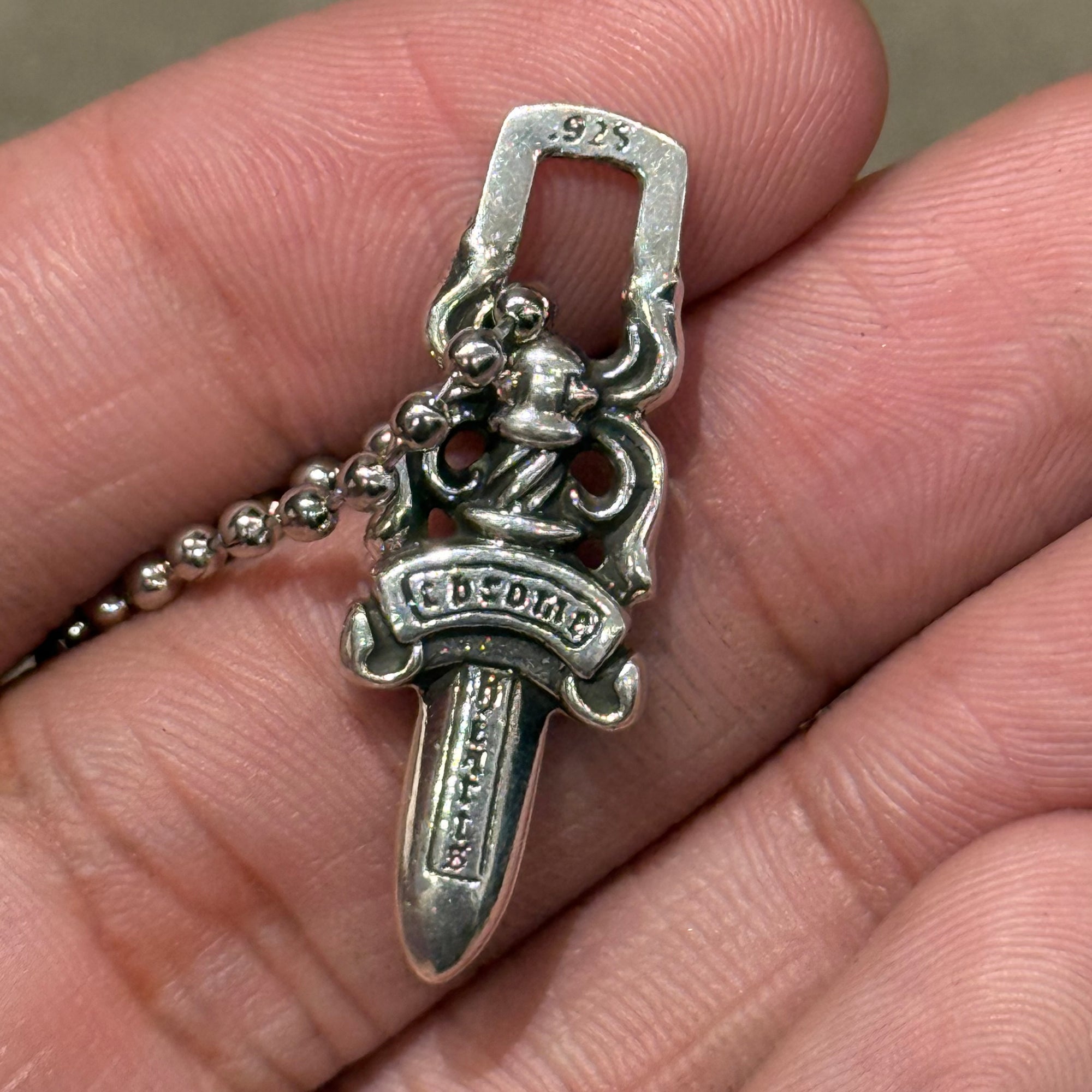 CHROME HEARTS ZIPPER DAGGER NECKLACE ‘SILVER’