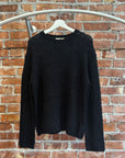 RIEN NOUVEAU LOOSE KNIT FRINGE SWEATER ‘BLACK’