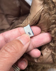 MONCLER COLIGNY SHELL-TRIMMED FLEECE DOWN JACKET ‘BROWN’