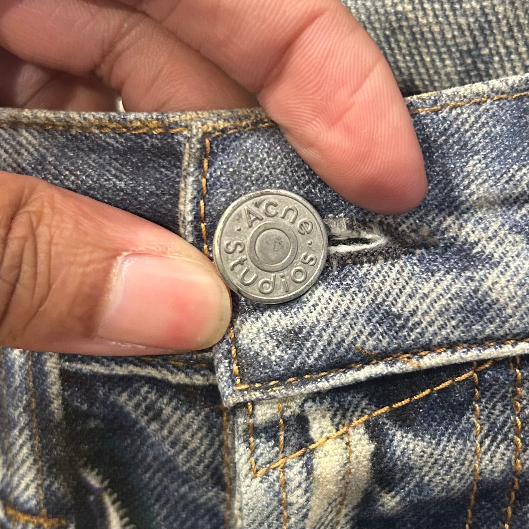 ACNE STUDIOS 1981 TROMPE LOOSE FIT CHAIN DENIM ‘BLUE’