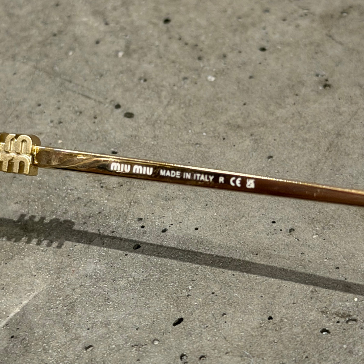 MIU MIU B50S RIMLESS SUNGLASSES ‘GOLD’