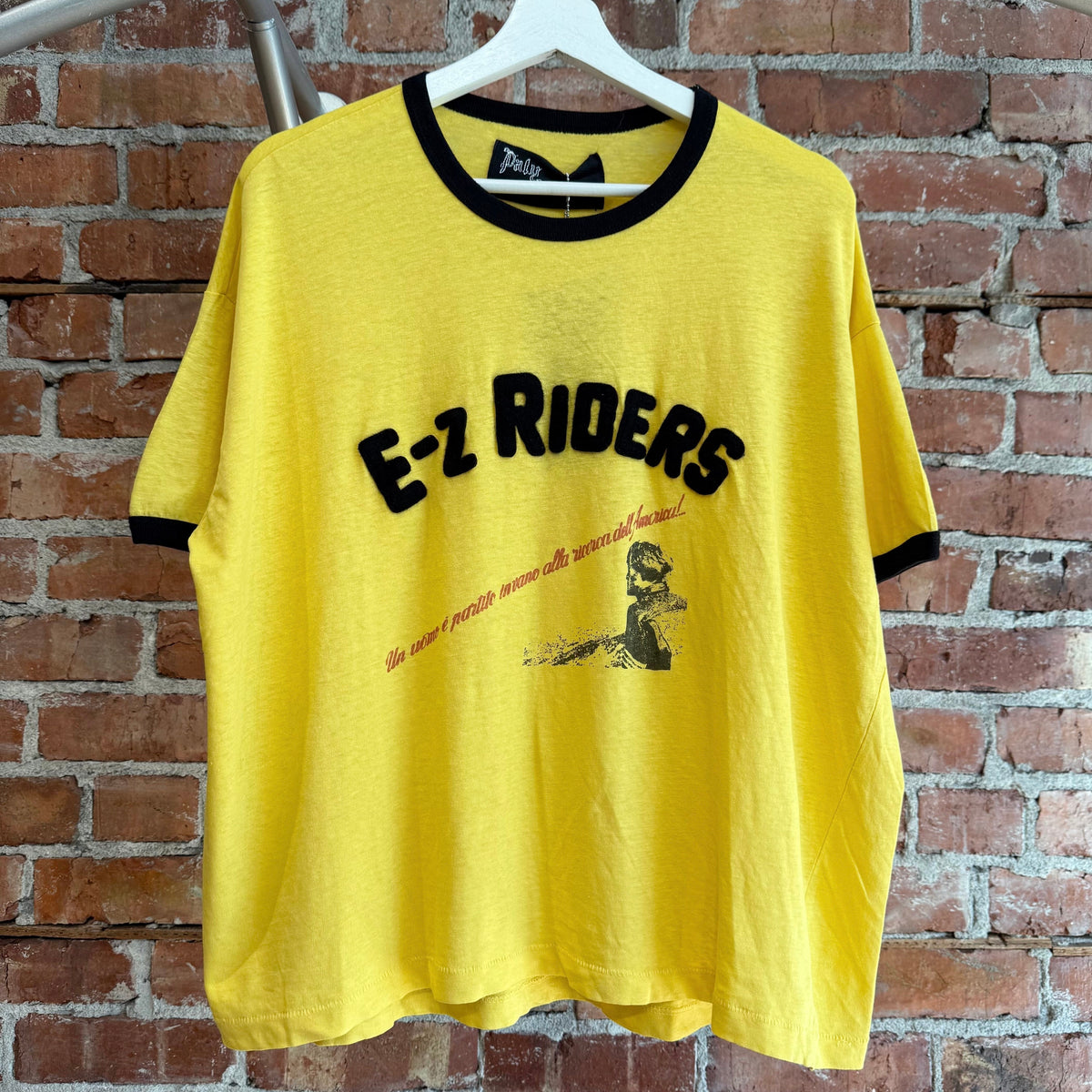 PALY HOLLYWOOD SS26 EZ RIDERS RINGER TEE ‘BLACK/YELLOW’