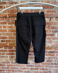 RICK OWENS NWT DRKSHDW HEAVY COTTON CREATCH CARGO PANTS (L) ‘BLACK’