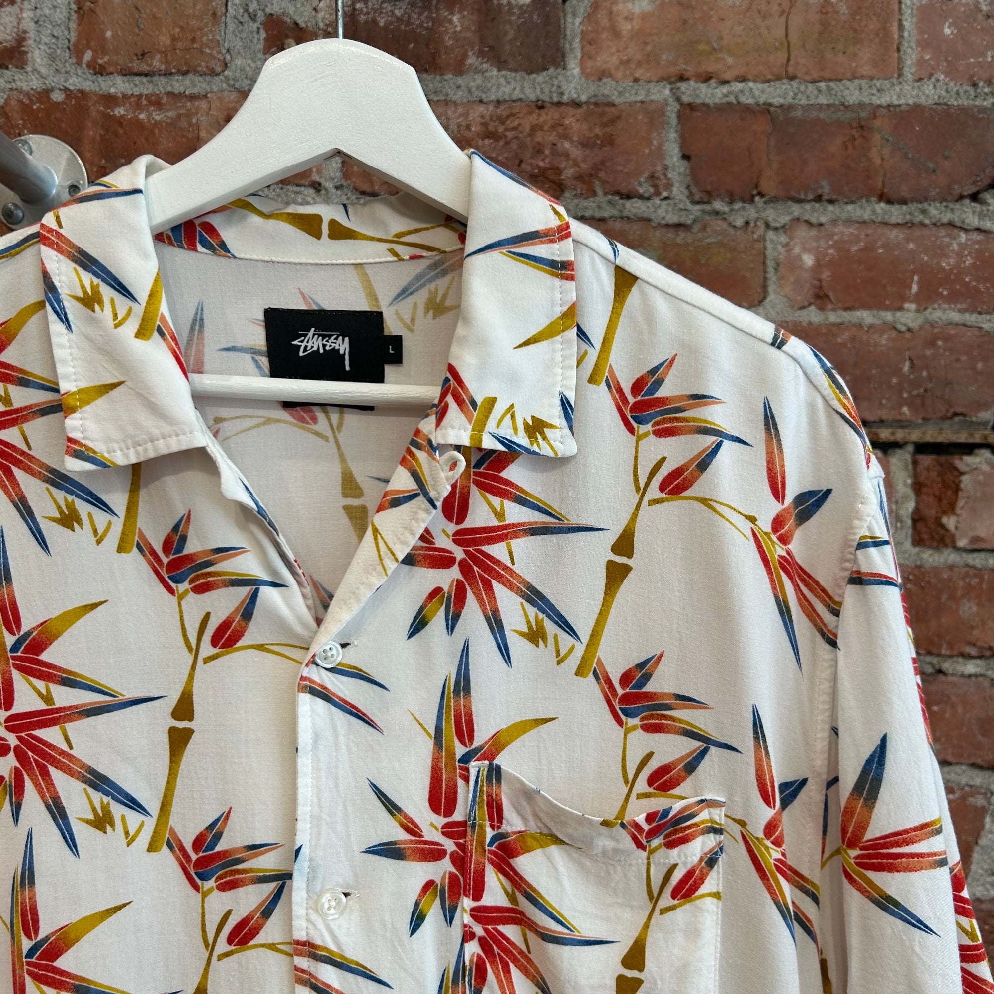 STUSSY ISLAND GETAWAY CAMP COLLAR SHIRT ‘MULTI’
