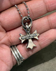 CHROME HEARTS DOUBLE CH PLUS CROSS NECKLACE ‘SILVER’