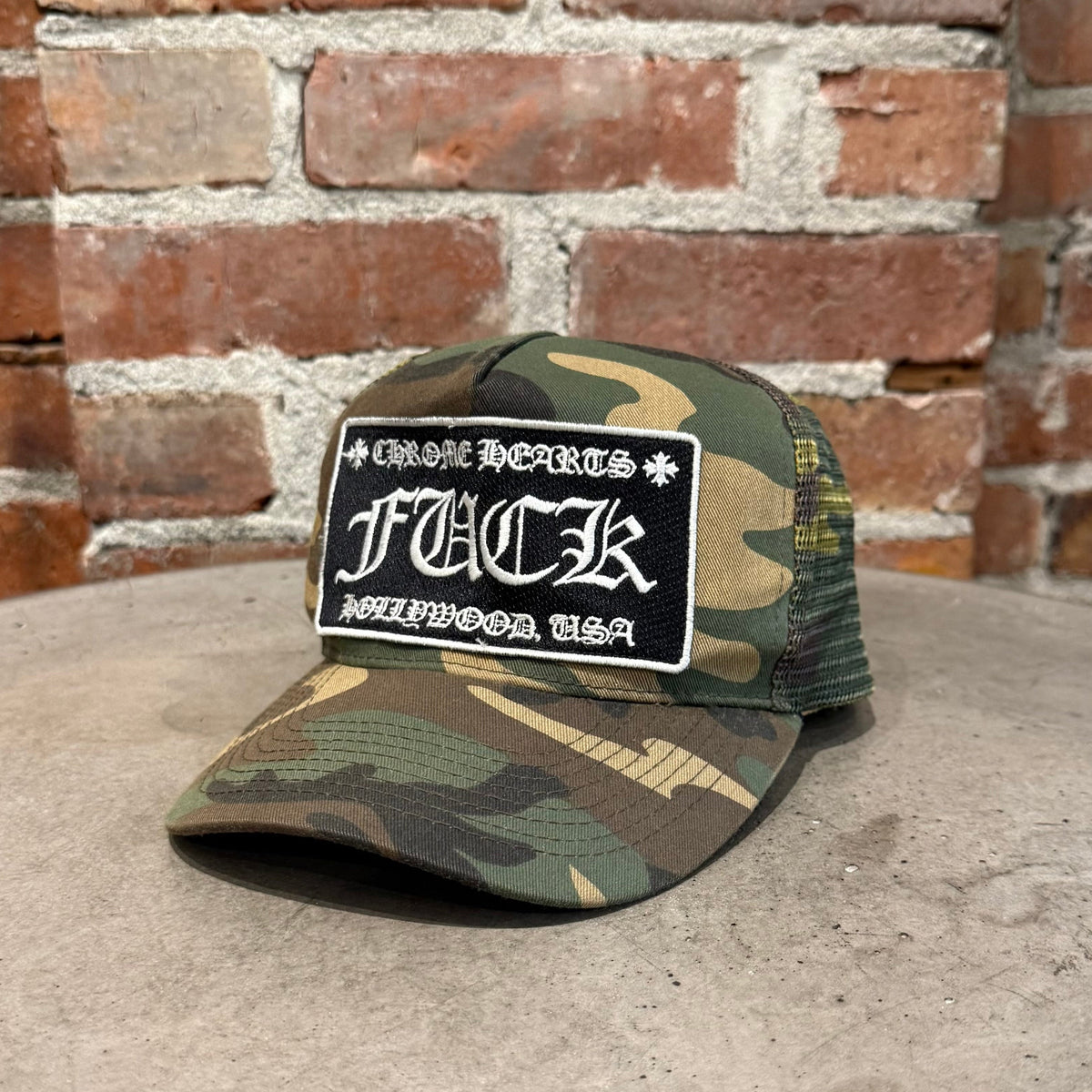 Casquette Camionneur Chrome Hearts Heroes Project - Camouflage, Taille Unique - NEUVE