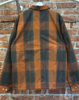 STUSSY CHECK PADDED WORK JACKET  ‘ORANGE’