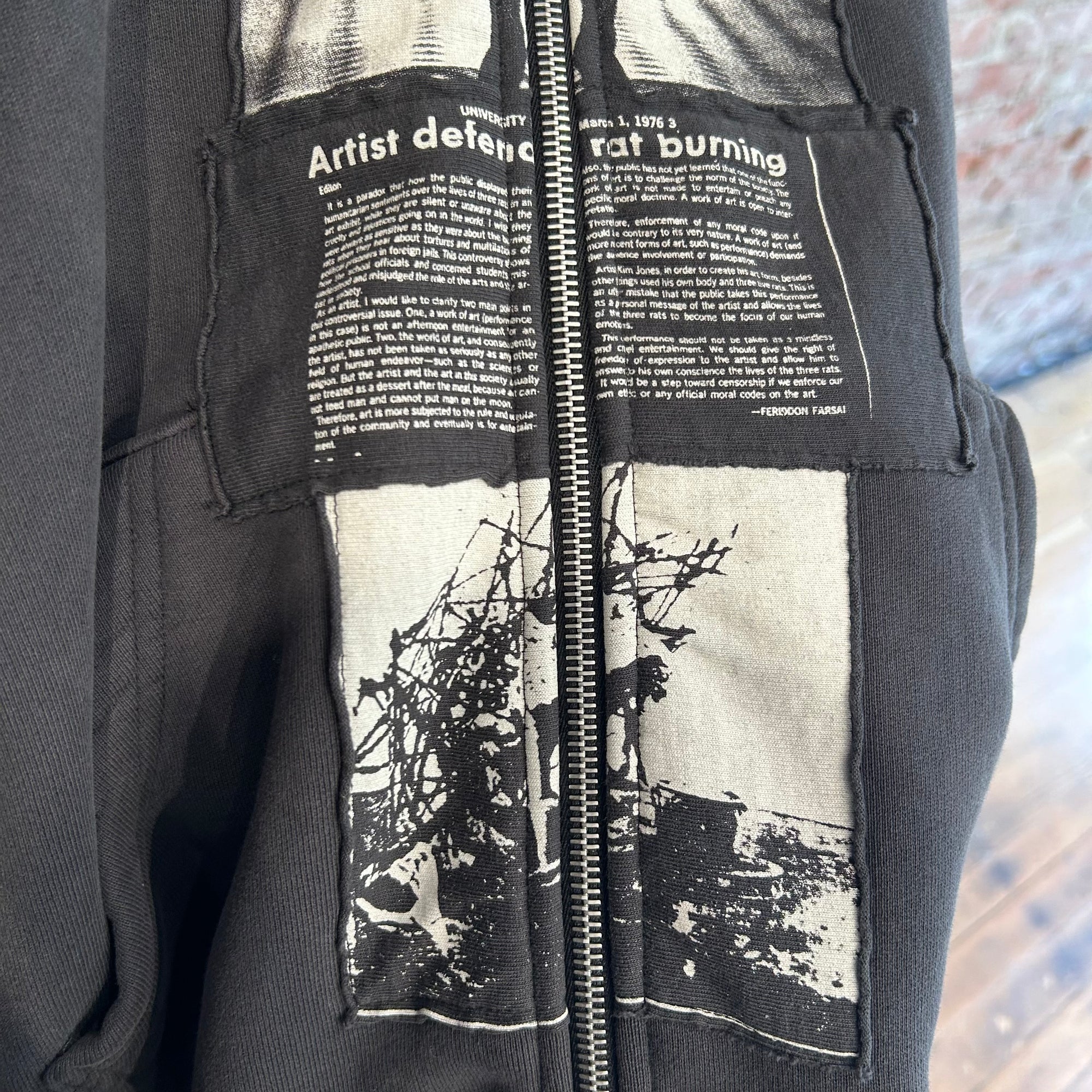 ENFANTS RICHES DEPRIMES SS25 ARTIST DEFENDS ASSEMBLAGE HOODIE ‘BLACK’