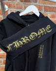 CHROME HEARTS OLIVE VERTICAL SCRIPT HOODIE ‘BLACK’