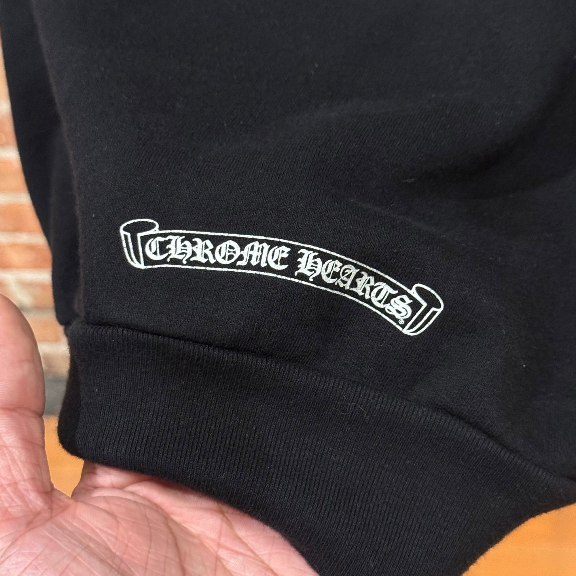 CHROME HEARTS HORSESHOE FLORAL PULLOVER HOODIE ‘BLACK’