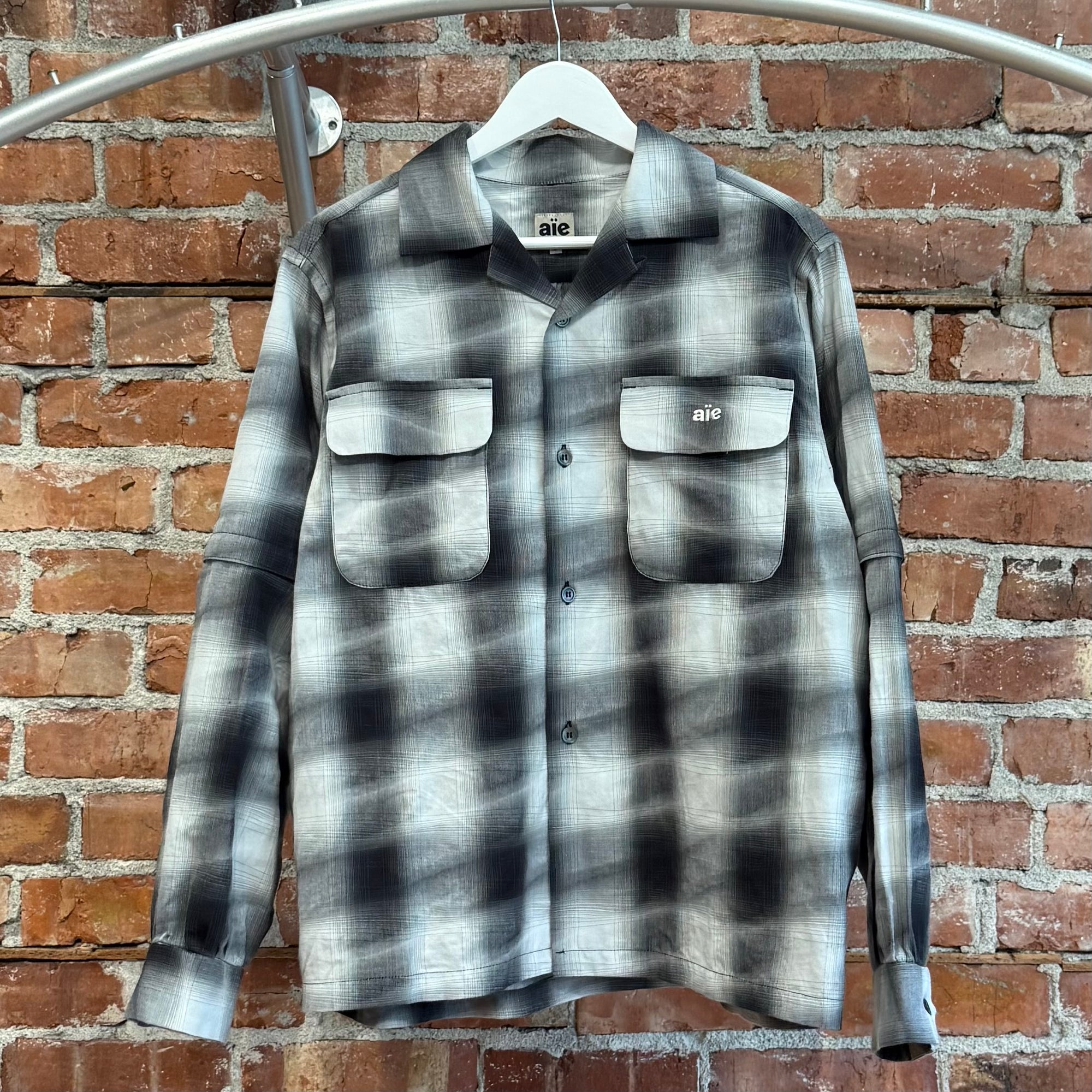AÏE CONVERTIBLE FLANNEL SHIRT ‘MULTI’