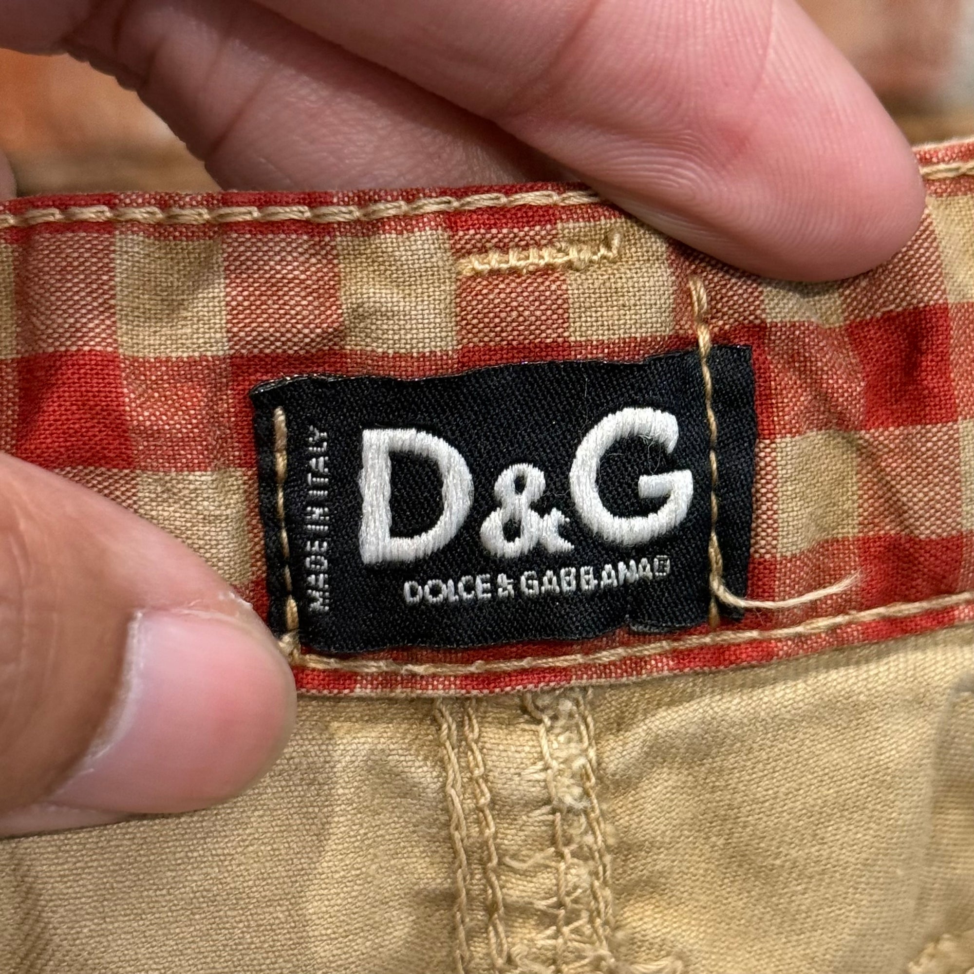 DOLCE &amp; GABANNA SS03 MILITAR CARGO PANTS ‘KHAKI’