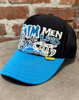 KAPITAL DENIM MEN LOVES CATS TRUCKER HAT ‘BLUE’