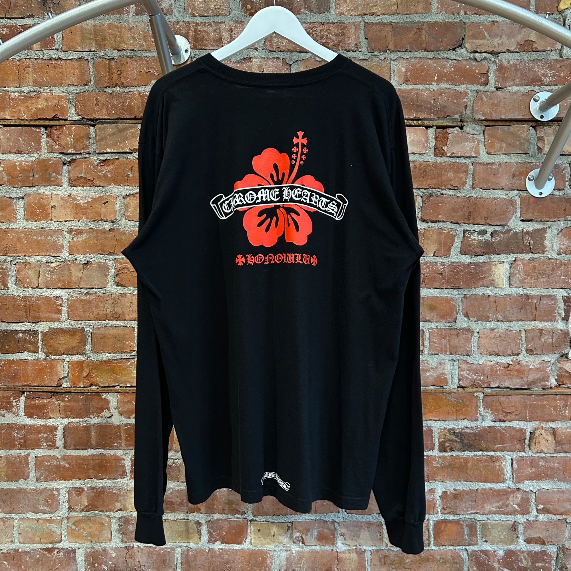 CHROME HEARTS HONOLULU HIBISCUS FLOWER LONGSLEEVE ‘BLACK’