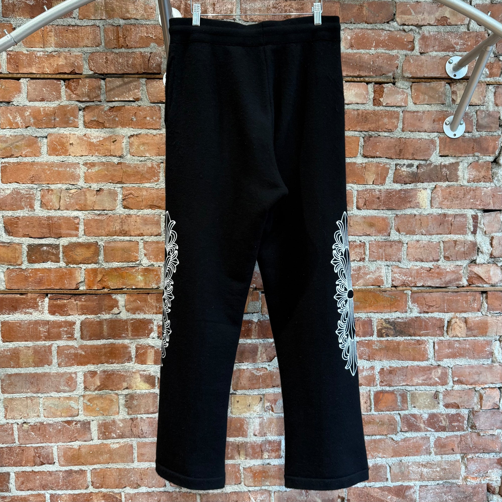 CHROME HEARTS CASHMERE FLORAL LOUNGE PANTS ‘BLACK’