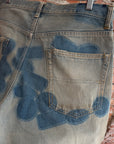 UNDERCOVER SS05 "BUT BEAUTIFUL II" DENIM SHORTS ‘MULTI’