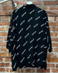 BALENCIAGA SS20 OVESIZED LOGO PRINT POPLIN SHIRT ‘BLACK’
