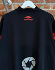 BALENCIAGA FW23 SAMPLE 3B TOP LEAGUE RACING LOGO TEE ‘BLACK’